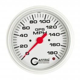 4545 4 5/8 GPS ANALOG 180 MPH SPEEDOMETER HEAD ONLY WHITE