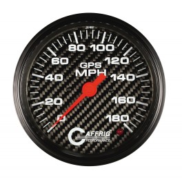 4051 4 5/8 GPS ANALOG 180 MPH SPEEDOMETER HEAD ONLY CARBON FIBER