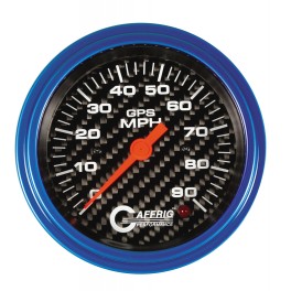 4053 3 3/8 GPS ANALOG 90 MPH SPEEDOMETER HEAD ONLY CARBON FIBER